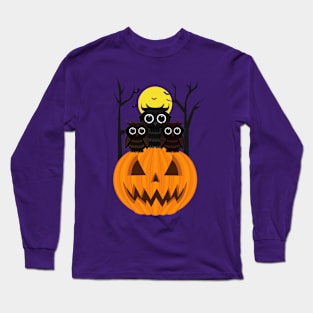 Jack O lantern & Owls Long Sleeve T-Shirt